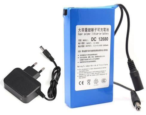 JIAN YA NA Batterie Rechargeable Portable DC12680 6800mAh 12V pour appareils Photo caméscopes