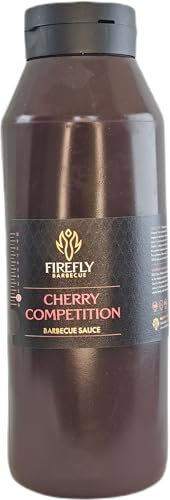 Firefly Barbecue Award-Winning Cherry BBQ Sauce with Sweet & Sour Blend - Barbecue Sauce for Ribs, Chicken & Pulled Pork - Rich Recipe with Natural Cherry Flavour - 1l