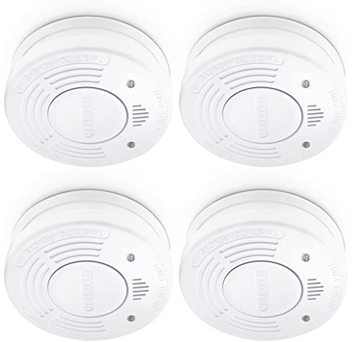 Alecto SA-110 Quad - Detector de Humo con batería de 10 años y duración del Sensor, Fácil de Instalar, 85 dB, Paquete de 4