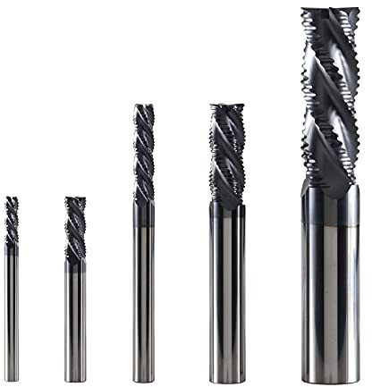 SYHML-SHOP Schaftfräser Hartmetall Schaftfräser CNC-Fräser Schruppen Vollhartmetall Schruppen Schaftfräser 4 Nuten CNC Fräser Schneidschneider Fräser Für 50-HRC-Schruppen Von Metall 6 Mm Bis 20 Mm