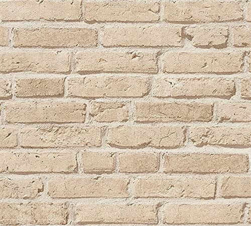 CONCORD WALLCOVERINGS ™ Best of Wood'n Stone, Modern Wood Stone Brick Beige Wallpaper Sample
