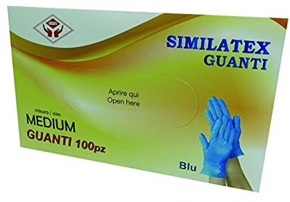 SICIGNANO Guanti Similatex Blu Confezione 100 Pezzi Taglia Medium