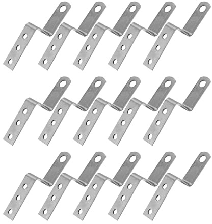 Joyangy Z-förmige Eckwinkel Möbelstützwinkel mit Befestigungsschrauben für Holzregale (2,5 cm)