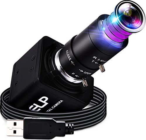 G Varifocal Lens Usb Camera 4X Optical Zoom Webcam,2.8-12mm Varifocus Web Camera 2448P Zoom Webcam,8MP Varifocal Webcams with IMX179,Focus Adjustable Raspberry Pi Windows Mac Linux Web Cams