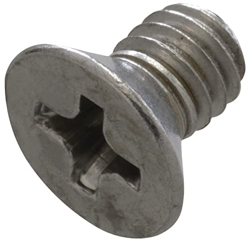 AERZETIX - C59490 - Satz von 20 Metallschrauben M4x6 mm mit senkkopf - PH2-schlitz - DIN 965 - edelstahl A2 - metrisches standardgewinde - schraubendreher für die montage befestigung