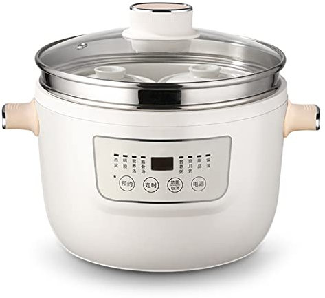 Pentola Di Cottura, Pentola Elettrica Per Stufato Con Fodera In Ceramica Da 3 Litri, Pentola Multi-Cottura Con Timer Di Avvio Ritardato E Spegnimento Automatico Per 3-5 Persone Cen