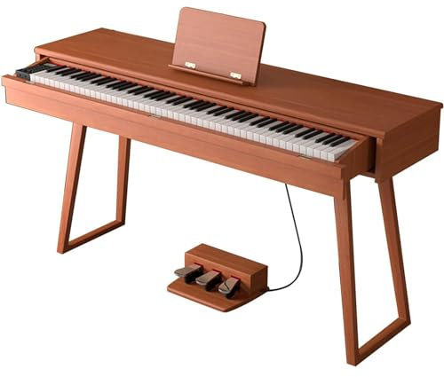 ZALIX 88-Key Digital Piano, Multifunctional Dresser Drawer Electronic Piano, Full-Size Electric Keyboard with Weighted Keys, Portable Keyboard Piano,B