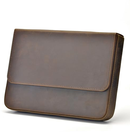 Lanxivi Füllfederhalter Etui Echtleder Organizer Tragbare Stifttasche Tasche Schublade Stil