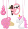 Camptrip 4 Stück Kaukette für Kinder, Beissring Baby, Baby Beissring, Silikon Sensory Kauen Kaustange Baby Kauspielzeug Kinder für Kinder Kauspielzeug für Kinder mit ADHS, Zahnen, Beißende,Einhorn