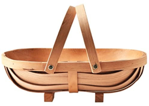 Picknick Korb Picnic Basket Geflochtener Picknickkorb Aus Holz Für Gemüseaufbewahrung Für Camping Und Party-Picknickkorb Im Freien Picknick Geschirr (Color : Brown, Size : 34 * 21 * 11cm)