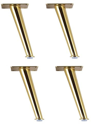 SZLXJMFL Schrankfüße Konisch, Gold Möbelfüsse Höhe:15-30 cm Tresentischfüße Möbelfüße Galvanik Schicht Eisen Anrichte Schrank Füße Möbelbeine, 4× Schränkefuß -30cm/11.8in