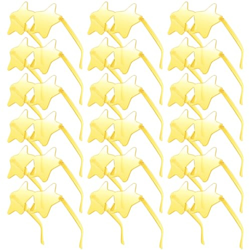 Morcheiong 10/20/30/40 Pcs Lunettes de soleil étoiles colorées sans monture, lunettes de soleil tendance pour fête de mariage à la piscine, verres pentagrammes