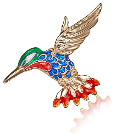 Antik Gold Kolibri Brosche Pins Strass Vogel Brosche Schmuck für Frauen Mädchen