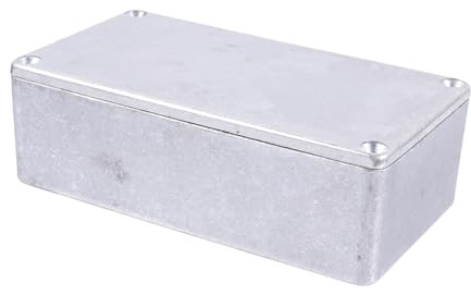 Gitarrenpedalgehäuse für Selbstgemacht Effektpedal, Silber Poliert | Aluminium, Glatte Oberfläche ohne Grate, Rostfrei, Gehäuse für Gitarreneffekte, Selbstbau von Schaltkreisen