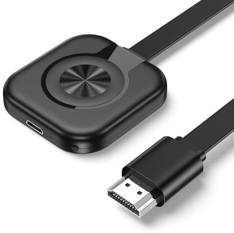 Dongle HDMI Inalámbrico de 2,4GHz, Receptor de Pantalla WiFi Miracast HDMI de 1080P Compatible con iPhone/iPad/iOS/Android/Windows/Mac/TV/Monitor/proyector, Compatible con Airplay/Miracast/DLNA