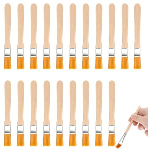 20 StückFlachpinsel Pinsel Set, Pinsel，borstenpinsel，Pinsel Lack Fensterpinsel mit Holzgriff für Farben Kunst Malerbedarf Lacke Malerei DIY Streichen von Wänden(13.5cm)