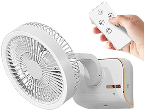 Circulating Fan | Remote Control Wall-mounted Fan - Hot Weather Must Have, 2-speed Lighting, 5 Wind Speeds For Bedroom, Bedside