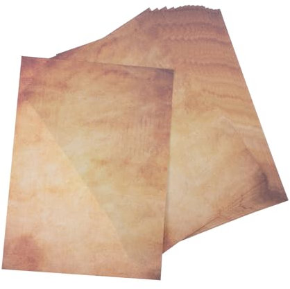 Angoily 50pcs Vintage Design Writing Paper Double Sided Paper for Graduation Wedding Invitations