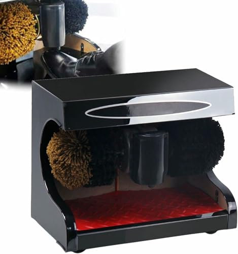 MNJVCFDS Piccola Lucidatrice Automatica per Scarpe, Macchina Lustrascarpe Elettrica, Spazzola Doppia Combinazione, Macchina per Pulire Le Scarpe Nell'Ingresso Dell'Hotel