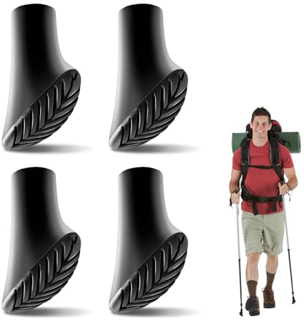Forevat Kleine Hufabdeckung des Pferdes Trekking, 4 Stück Nordic Walking Stöcke Gummipuffe, Gummipuffer für Walking Stöcke, Nordic Walking Pads für Alle Gängigen Wanderstöck