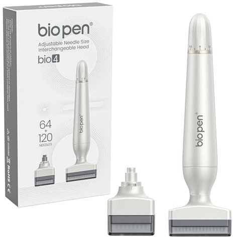 Derma Stamp- Adjustable Microneedle Hair Growth Stamp with 2 Replaceable Heads (120 & 64 Needles) for Thinning Hair and Hairline Care