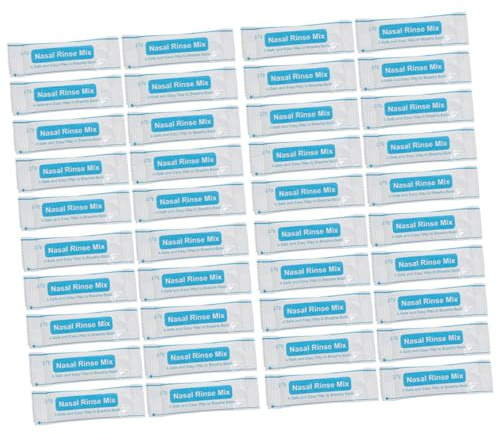 SAFIGLE Bustine Di Sale Nasale Per Lavaggio Nasale 2,7 g x 80, Miscela Per Risciacquo Rapido e Sicuro Per Pulizia e Del Naso, Adatte a Adulti e Ragazzo Ragazza in Ambienti Professionali e Quotidiani