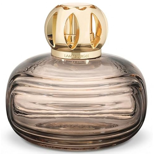 MAISON BERGER Enigma Lampe Berger – Art Deco 2-in-1 geruchs- und duftkatalytische Lampe, 386 ml, kein Duft enthalten, hergestellt in Frankreich (braun)