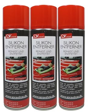 SDV Chemie Silikonentferner Spray 3x 500ml für Autolack | Lackierer, Entfetter, Cleaner