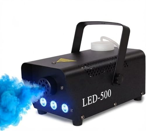 Thotvend Machine à Fumée Mini 500W avec LED RGB Multicolores, 300 ml, Contrôle Auto et Télécommande Sans Fil, Idéal pour Halloween, Mariages, Soirées, DJ et Scène