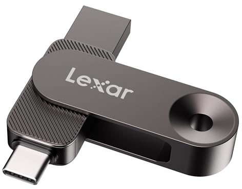 Lexar 128GB Solid State Dual Drive D500 USB 3.2 Gen 1, for USB Type-C/USB Type-A Devices, Up to 400MB/s Read, Compatible with iPhone 15/16/17 Series, Android, Tablet, PC and Mac (LJDD500128G-BNQNU)