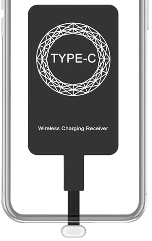 Caricabatterie senza fili di tipo C - Adattatore ricevitore sottile | ricarica wireless rapida, caricabatterie cellulare di tipo C sottile | Ricevitore sicuro efficiente per smartphone, tablet