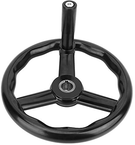 Fafeicy Volante de Torno de 3 Radios, Volante de Máquina Herramienta de Baquelita, Antideslizante Negro de 250 Mm con para Fresadora de Torno
