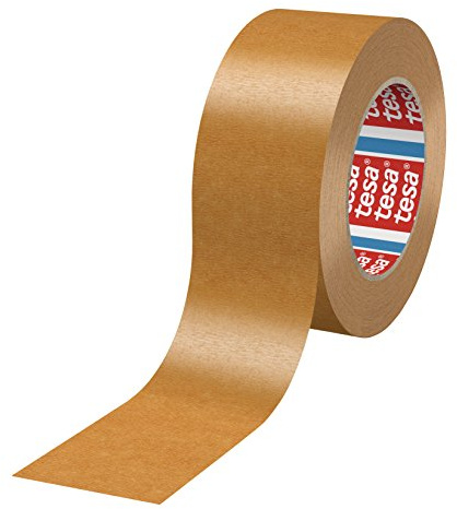 tesa 4309-48 Rollen (Gewerbliches Gebinde), Temperaturbeständiges Papierabdeckband für Lackierarbeiten mit anschließender Trocknung bis 120°C, 50m x 38mm