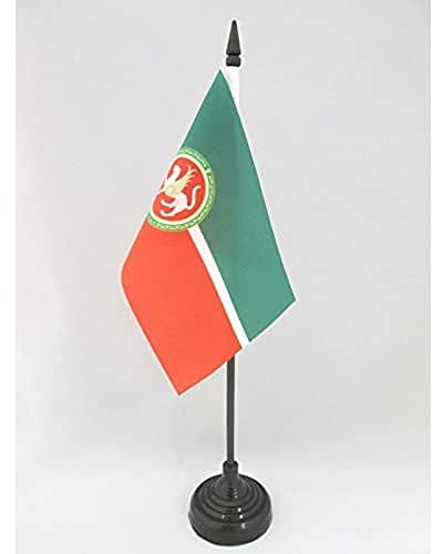 AZ FLAG Bordsflagga Republiken Tatarstan 15x10 cm 100D Polyester Plastfot
