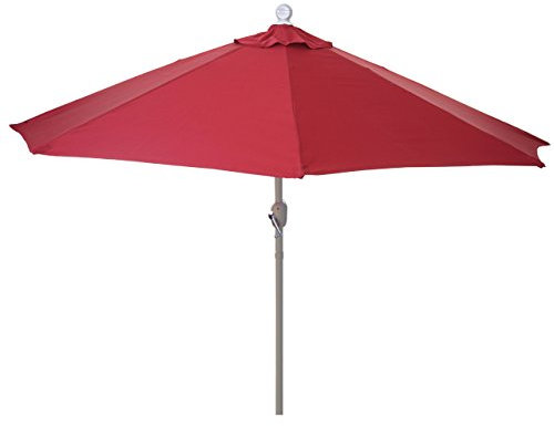 Ombrellone da parete balcone salvaspazio mezzaluna semicircolare Parla 135x260x252cm bordeaux senza base