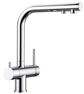 BLANCO FONTAS II Filter | Küchenarmatur in chrom | Hochdruck | Rückflussverhinderer | Keramik Kartusche | Gesicherte Wasserqualität & wassersparend | Filter wird zusätzlich benötigt