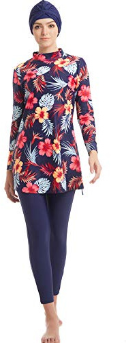 seafanny Damen-Badeanzug, islamischer Badeanzug für Damen, Hijab, muslimische Bademode 4XL(50)