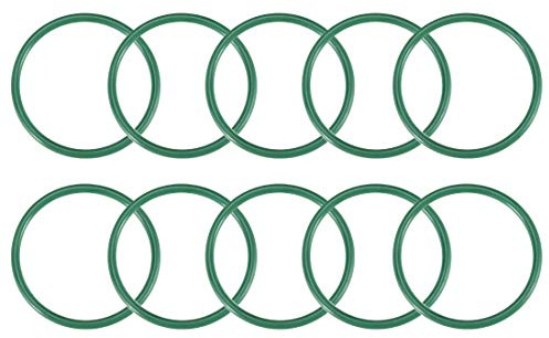 sourcing map 5 Dichtungsringe 13mmx15mmx1mm FKM O Ring Fluor Gummi Öl Säure Temperaturbeständigkeit Unterlegscheiben für Industerie Maschinen Auto Reparatur Pneumatik, Grün