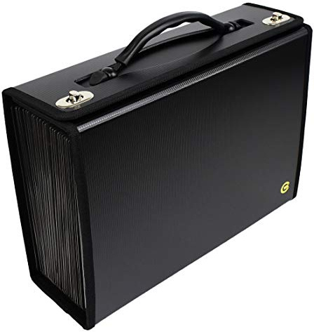 CNK Accordion File Folders with 24 Pockets Organizer for Document Paper Storage Folder Documents Expanding Binder Folio Pocket Receipt Filing Expandable Files Dividers Labels Letter Durable Handle