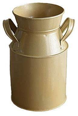 Koomiao Métal Fleur Vase Vintage, Ancien À La Mode Vase en Métal Pichet Jug Pot, pour Balcon Maison Bureau, Bouche Supérieure 9,5cm, Hauteur 18,5cm, Bouche Inférieure 11cm