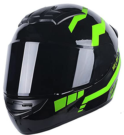 Integralhelm Motorradhelm Flip-Up Mopedhelm Rollerhelm Erwachsener Herren & Damen Sturzhelm Klapphelm Modular-Helm Jet Helm Full-Face Motorcycle Helmet Stoßfester,Grün,XL