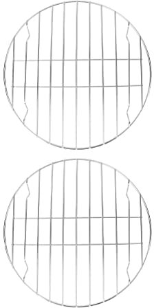 HEMOTON 2pièces Support De Barbecue Acier Inoxydable De Racks Ronds Pratiques Pour Grillades Extérieur Pour Viandes Et Pizzas