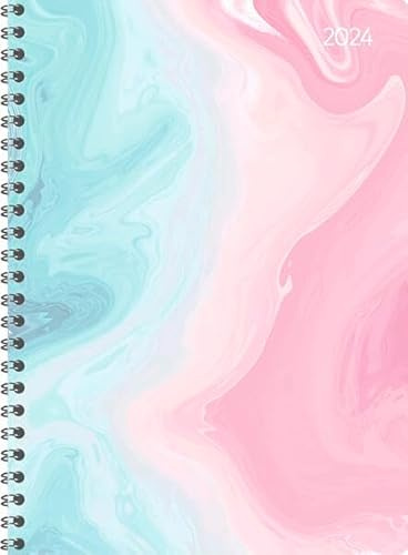 Ladytimer Ringbuch Watercolor 2024 - Taschen-Kalender A5 (15x21 cm) - Schüler-Kalender - Weekly - Ringbindung - 128 Seiten - Alpha Edition