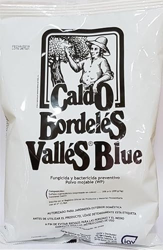 IQV AGRO - Caldo bordelés 500grs. Fungicida y bactericida cúprico preventivo ecológico de amplio espectro de color azul para plantas y árboles. Pulverizar con pistola o mochila.