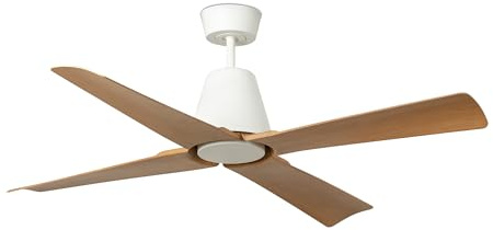 FARO 34105 Deckenventilator TYPHOON M Stahl mattweiß, ABS Ahorn H:39cm Ø130cm