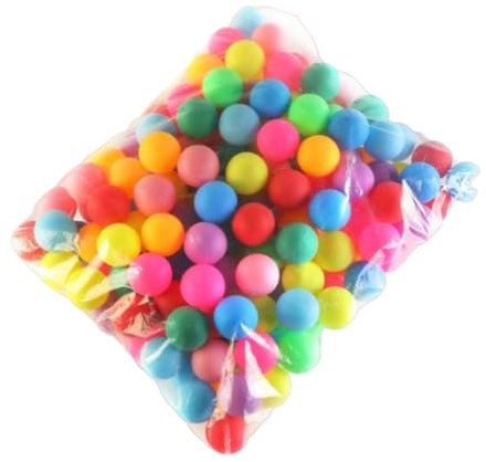 Saiyana Bunte Tischtennisbälle aus Kunststoff, waschbar, für Kunst und Handwerk, Party-Dekoration, farbiger Tischtennisball, waschbar, 50 Stück