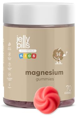 Jelly Pills® Magnesium & Vitamin B6 Gummies för Barn – 70 Veganska Gummies med Skogsbärssmak – Inget Tillsatt Socker – 90 mg Magnesium – Minskar Trötthet & Utmattning