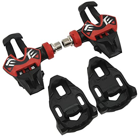 Leapiture 2 Stück selbstsichernde Pedale für Fahrräder, Legierung, Kohlefaser, schwarz, Klickpedale, selbstsichernde Pedale für Mountainbikes, Robustes Material, leicht, für