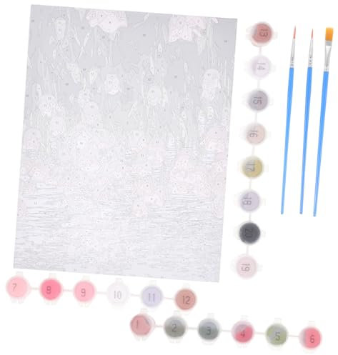PHENOFICE 1satz Malen Nach Zahlen Mit Tulpen Ölgemälde Für Junge Mädchen Handgemalte Wanddekoration Inklusive Rahmen Farben Und Pinsel Für Anfänger Und Kunstliebhaber