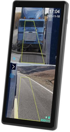 Specchietto retrovisore con schermo verticale per camion